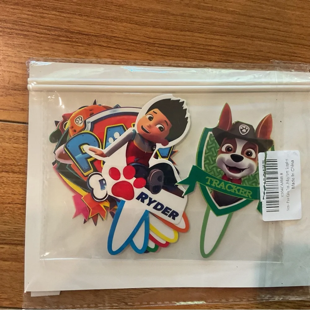 Paw Patrol Blue Cake Toppers Birthday Party Supplies